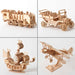 3D Wooden Puzzle Toy Kits - Sailing Ship, Train, and Airplane Models for Imaginative Minds