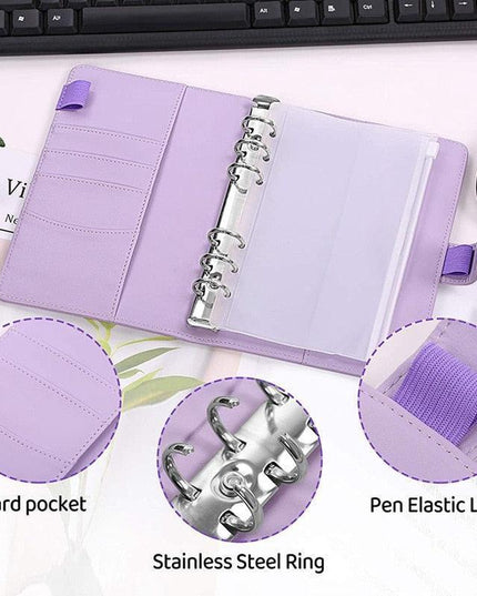 Chic A6 Budget Planner with Stylish Zip Pockets for Effortless Financial Management 📔🔖