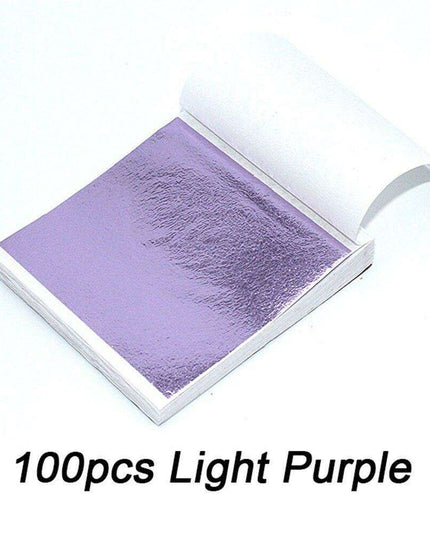 Vibrant 100-Pack Gold and Silver Metallic Foil Craft Paper Sheets