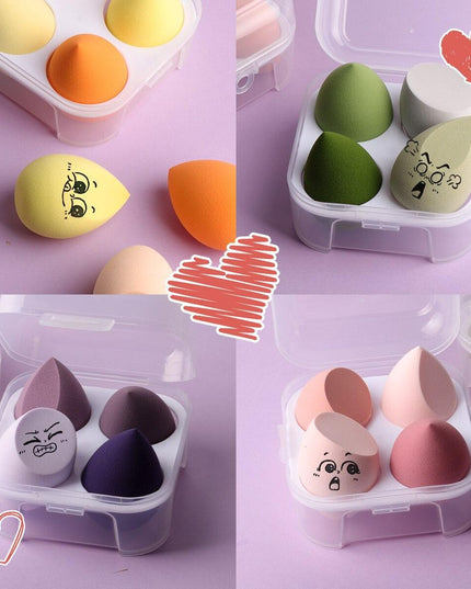 Premium Blending Sponge Set - 4 Latex-Free Makeup Tools for Flawless Application