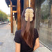 Luxe Rabbit Fur Shark Clip - Chic Hair Claw Accessory