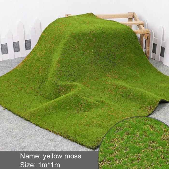Lush Green Moss Replicated Carpet for Sophisticated Home & Event Decor