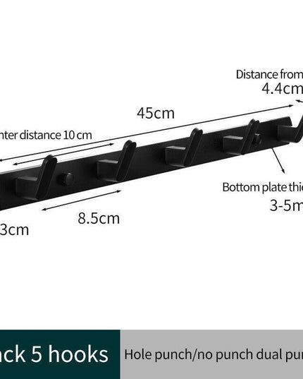 Over-the-Door Aluminum Hook Organizer: Stylish Storage Solution for Kitchen and Bathroom