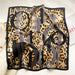 Luxury Leopard Print Silk Square Scarf for Women