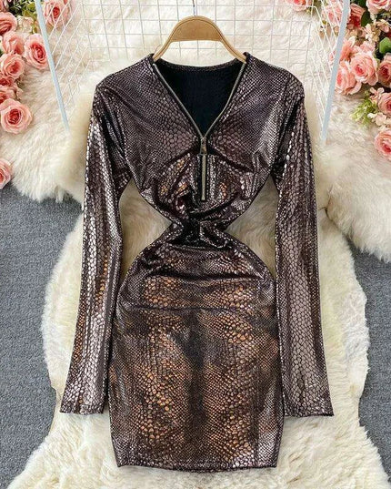 Chic Leopard Print Bodycon Dress - Autumn 2022 Luxe Essential