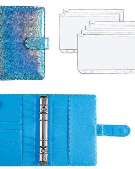 Elegant A6 Budget Planner Organizer with Customizable Loose-Leaf Pages and Secure Zippered Pockets - Stylish Financial Management Tool for Effortless Budgeting