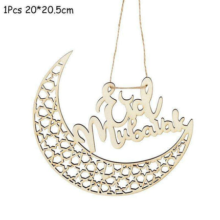 Chic Wooden Eid Mubarak Decoration: Celebrate in Elegance