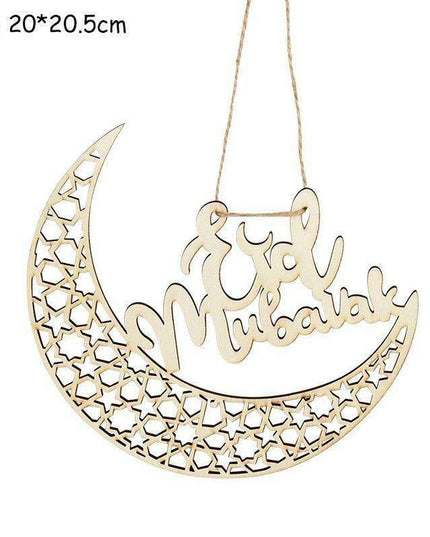 Chic Wooden Eid Mubarak Decoration: Celebrate in Elegance