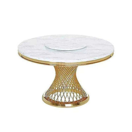 Elegant Sintered Stone Dining Set with Modern Stainless Steel Base - The Perfect Touch for Stylish Interiors