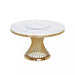 Elegant Marble Dining Table Set with Stainless Steel Legs - Luxe Dining Collection for Modern Interiors