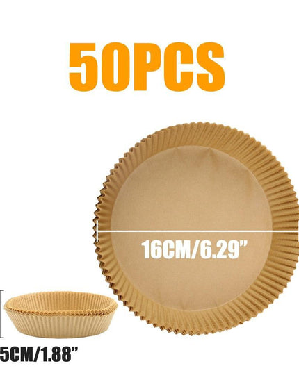 Round Non-Stick Parchment Paper Liners for Effortless Air Fryer Cooking