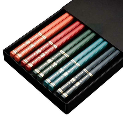 Colorful Premium Non-Slip Chopsticks Set: 5 Pairs for an Authentic Japanese Dining Experience