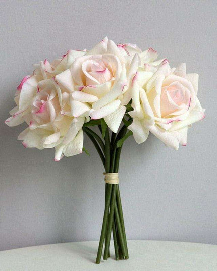 Lifelike Luxury Rose Hand Bouquets - Exquisite Decor for Weddings & Homes