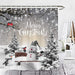 Snowman Wonderland Shower Curtain - Charming Holiday Bathroom Decor with Waterproof Design