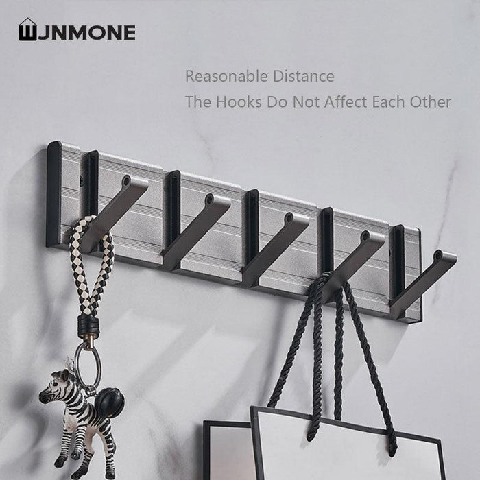 Modern Electroplated Aluminum Wall Hook Set - Elegant Storage Solution