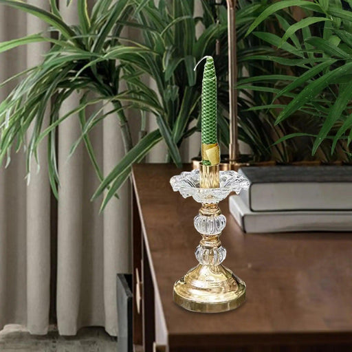 Glass Petal Candlestick Holder: Enhance Your Living Space