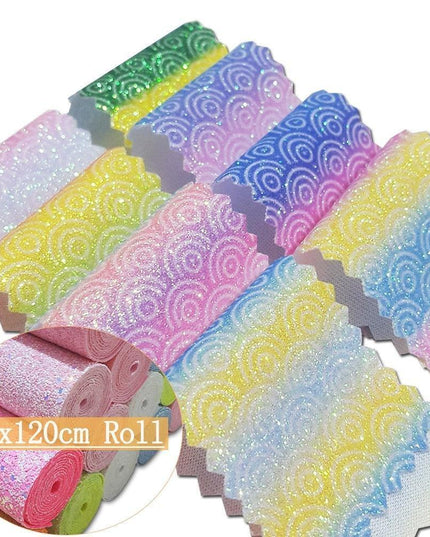 Vibrant Glittery Faux Leather Crafting Roll - Ignite Your Creative Projects