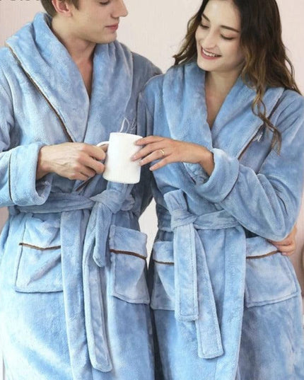 Luxurious Coral Fleece Flannel Robe for Ultimate Comfort