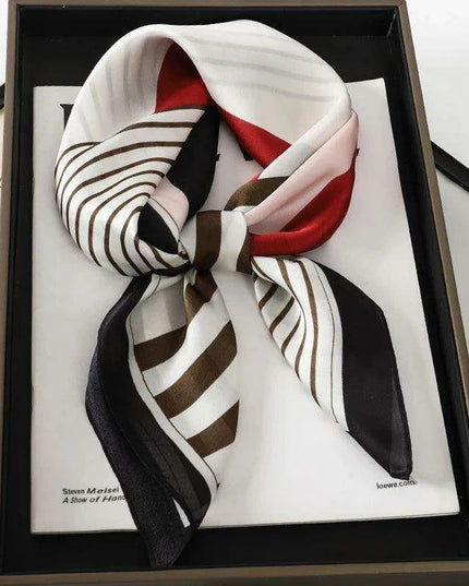 Elegant Leopard Print Silk Scarf - Premium Women's Fashion Accessory