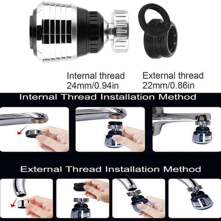 Water-Saving 360° Swivel Faucet Attachment for Eco-Conscious Living