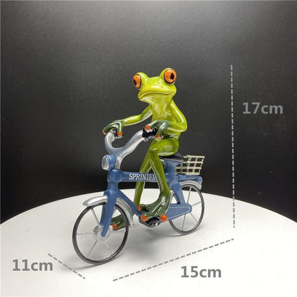 Whimsical Green Frog Resin Desk Ornament - Enchanting Home Decor