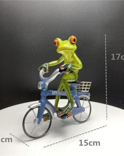 Whimsical Green Frog Resin Desk Ornament - Enchanting Home Decor