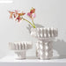 Modern Ceramic Vase with Elegant Thread Pattern for Desk and Home Decor