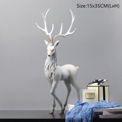 Nordic Graceful Deer Sculpture: Infuse Artistic Charm into Your Home