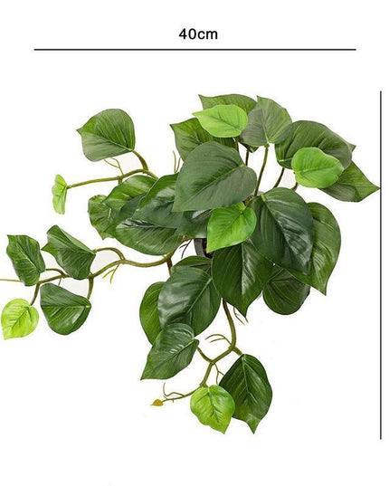 Realistic Green Turtle Leaf Faux Plant for Home and Garden Decoration