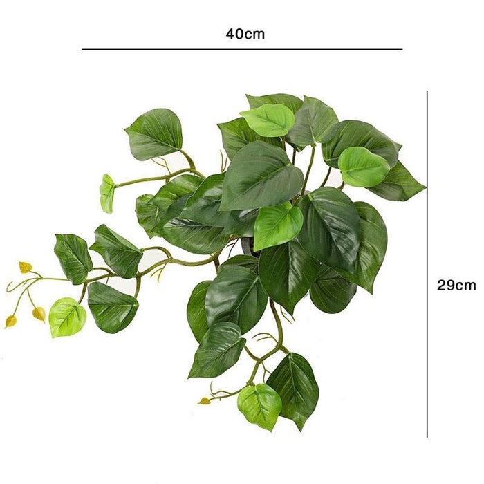 Artificial Green Turtle Leaves Plant: High-Quality Plastic Foliage for Home, Office, Wedding, and Outdoor Decor