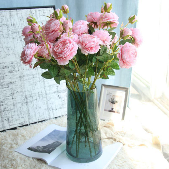 Chic 61CM Faux Peony Stem - Effortless and Timeless Floral Accent for Any Space