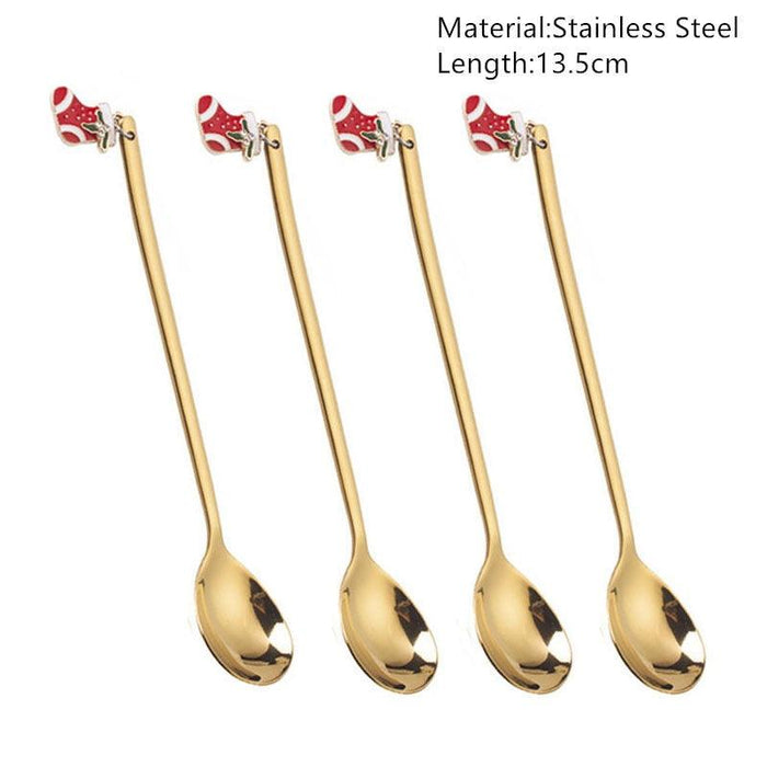 Joyful Holiday Spoon Set for Festive Dining