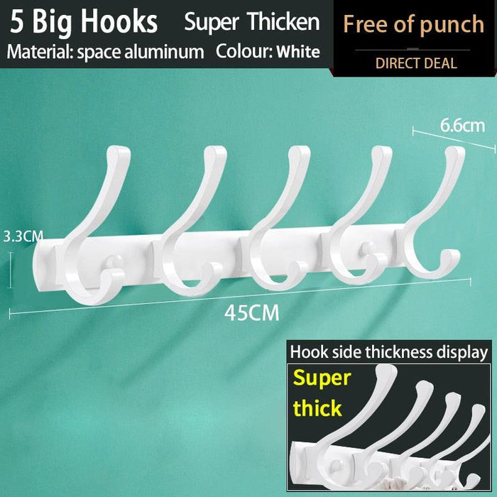 Space-Saving Aluminum Hook Organizer: Efficient and Stylish Storage for Any Room