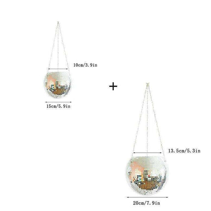 Disco-Inspired Hanging Planter for Chic Greenery Accent