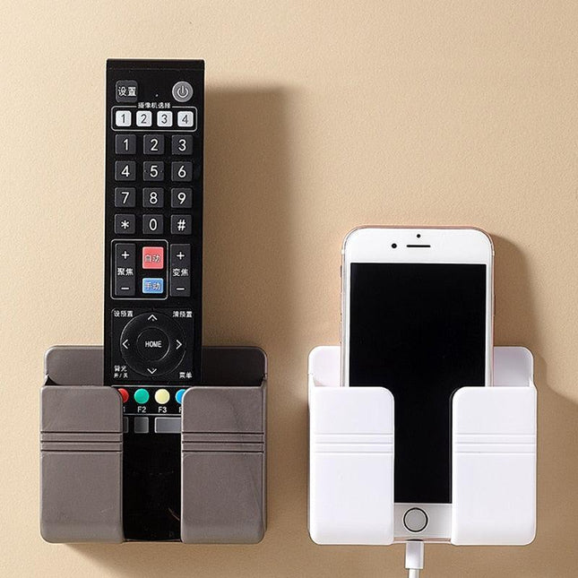 Smart Wall Organizer with Charging Dock and Remote Holder