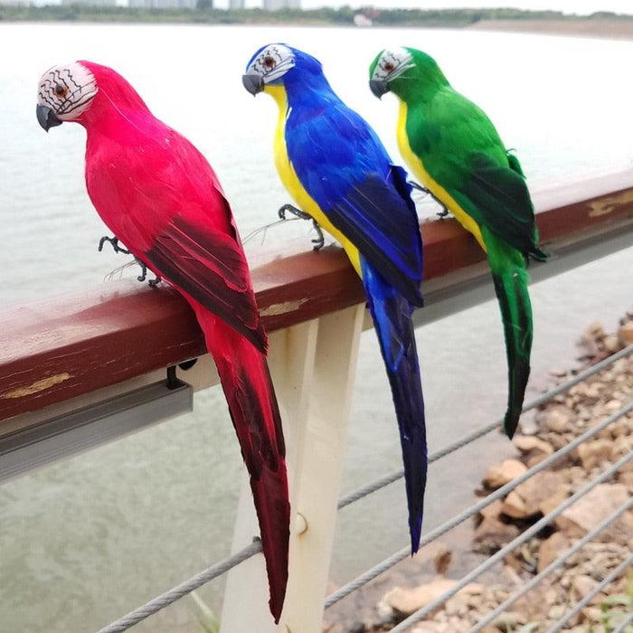 Vivid Parrot Yard Art - Lifelike Bird Outdoor Decoration