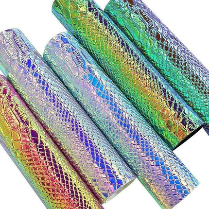 Neon Iridescent Snakeskin Leather Craft Roll - Your Ultimate DIY Game Changer