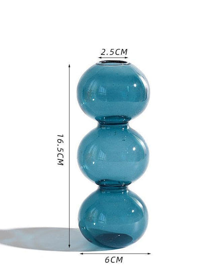 Handcrafted Nordic Bubble Glass Vase: Elegant Floral Display for Modern Homes