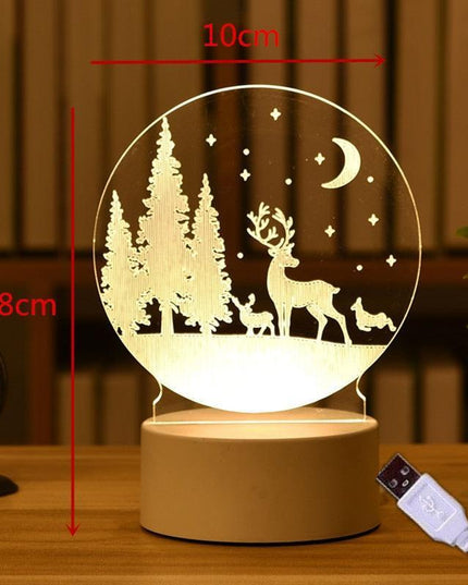 Enchanting 3D Illusion LED Night Light - Illuminate Your Space with Wonder