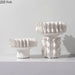 Modern Ceramic Vase with Elegant Thread Pattern for Desk and Home Decor