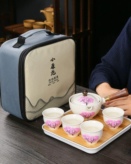 Revolutionary Spinning Porcelain Tea Set for Effortless Brewing