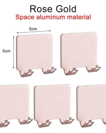 Chic Stainless Steel Razor Organizer with Waterproof Adhesive - Effortlessly Declutter Your Space