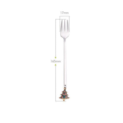 Festive Joy Stainless Steel Cutlery Set - Delightful Tableware for Holiday Celebrations