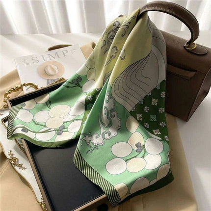 Elegant Leopard Print Silk-like Scarf: Elevate Your Style Game