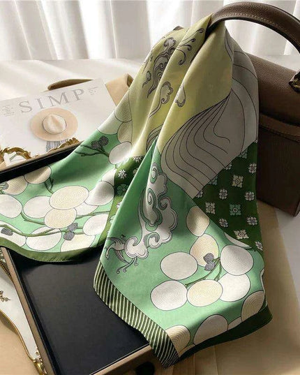 Elegant Leopard Print Silk-like Scarf: Elevate Your Style Game