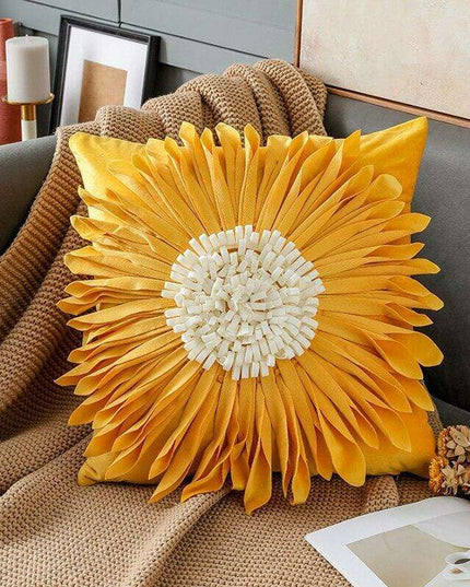 Pink and White Floral Velvet Tufted Throw Pillow Set with Fringe Trimming