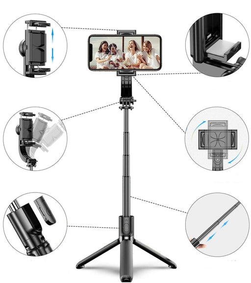 Smartphone Stabilizer Selfie Stick with Bluetooth Connectivity