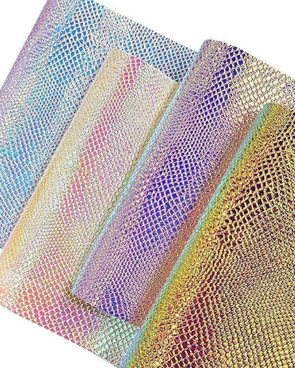 Iridescent Python Scale Holographic PU Fabric - Unleash Your Creative Potential