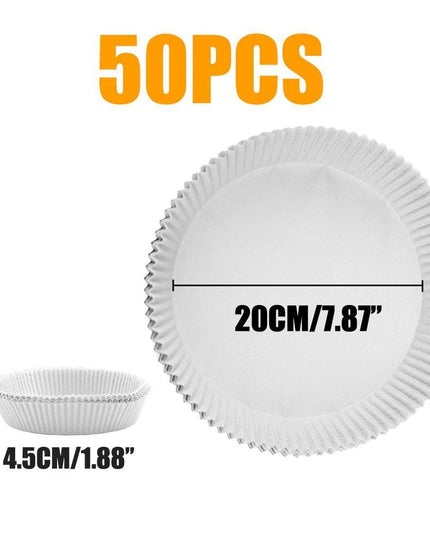 Round Non-Stick Parchment Paper Liners for Effortless Air Fryer Cooking
