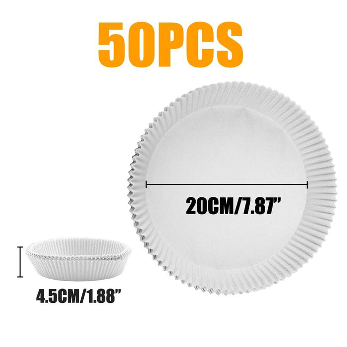 Round Non-Stick Parchment Paper Liners for Effortless Air Fryer Cooking
